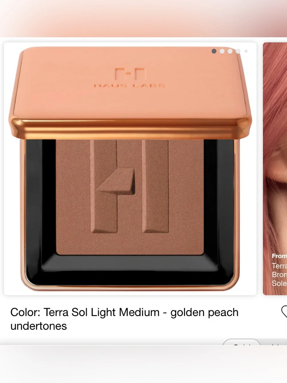 HAUS LABS BY LADY GAGA  Power Sculpt Velvet Bronzer in Terra Sol